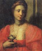 PULIGO, Domenico Portrait of a Woman Dressed as Mary Magdalen oil painting